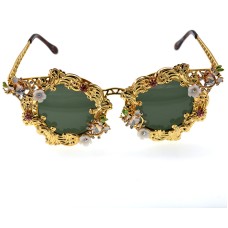 New Baroque Retro Hollow Carving Butterfly Sunglasses for Beach Outing, Dazzling Sunglasses