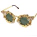 New Baroque Retro Hollow Carving Butterfly Sunglasses for Beach Outing, Dazzling Sunglasses