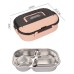 Microwaveable portable 304 stainless steel heat preservation rectangular lunch box fresh lunch box