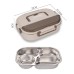 Microwaveable portable 304 stainless steel heat preservation rectangular lunch box fresh lunch box