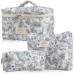Storage Organizer Floral Quilted Makeup Bags Cotton Padded Cosmetic Bag Large Travel Toiletry Bag Women Zipper Wash Bag