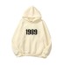 New Shoulder Sleeve Double layered Hat Double line Fashion Brand Hoodie High Street Loose Velvet 1989 Word Men's and Women's Hoodie