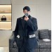 Oversize suit silhouette designed by male and female designers with bead embellishment woolen suit trend single west