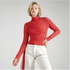 Solid color high neck ribbon fashion design high-end shirt for women Solid color high neck ribbon fashion design high-end shirt for women