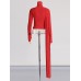 Solid color high neck ribbon fashion design high-end shirt for women