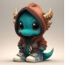 New Halloween decoration ornaments dinosaur elf sculpture ornaments atmosphere scene layout resin crafts