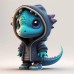 New Halloween decoration ornaments dinosaur elf sculpture ornaments atmosphere scene layout resin crafts
