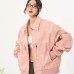 Fashionable short tie dye leather jacket women's spring and autumn retro casual motorcycle jacket trendy jacket