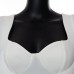 Square collar chest wrapped black fungus edge air layer white top