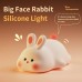 Silicone Night Lights Cute Rabbit Patting Lamp Rechargeable Timing Sleeping Night Lamp Holiday Party Decor Kids Gift Night Light