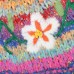 Flower sweater women's contrasting color hand hook three-dimensional flower round neck sweater women's lazy style spring and autumn long sleeved sweater