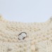 Heavy industry hand hooked sweater women's beige diamond hook flower sweet loose round neck cardigan thick