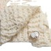 Heavy industry hand hooked sweater women's beige diamond hook flower sweet loose round neck cardigan thick