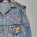 Spring and summer new European products heavy handmade nail beads with diamonds and gemstones loose slimming denim