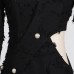 V-neck waist exposed long sleeved small suit for women