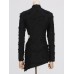 V-neck waist exposed long sleeved small suit for women