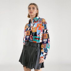 Flower shirt for women, retro Hong Kong style, new style for outerwear, plus size, fat mm, loose Korean version, versatile long 