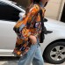 Flower shirt for women, retro Hong Kong style, new style for outerwear, plus size, fat mm, loose Korean version, versatile long 