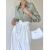 French style light luxury high-end mulberry striped shirt for women 