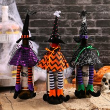 Halloween Witch Hat Long Leg Wine Bottle Cover Ornament
