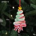 Christmas decoration supplies creative red, white, green candy pendant, soft ceramic simulation stick candy pendant