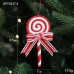 Christmas decoration supplies creative red, white, green candy pendant, soft ceramic simulation stick candy pendant