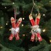 Christmas decorations, Nordic red wooden sled ornaments, Christmas tree decorations, small pendant accessories