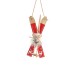 Christmas decorations, Nordic red wooden sled ornaments, Christmas tree decorations, small pendant accessories