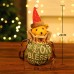 Christmas decoration items, hemp cloth, English apple bag, cartoon elderly snowman, children's gift bag, candy bag