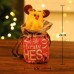 Christmas decoration items, hemp cloth, English apple bag, cartoon elderly snowman, children's gift bag, candy bag