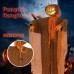 Halloween Pumpkin Party Decoration Hanging Head Green Light Rotating Head Pumpkin Glowing Sound Hanging Props Courtyard Decor