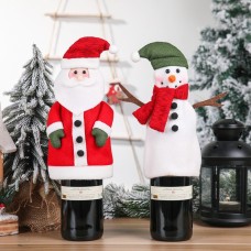 Christmas table decoration, elderly snowman, red wine set, home restaurant, holiday decoration, wine bottle set Christmas table decoration, elderly snowman, red wine set, home restaurant, holiday decoration, wine bottle set