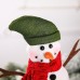 Christmas table decoration, elderly snowman, red wine set, home restaurant, holiday decoration, wine bottle set