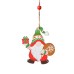 Christmas decorations, painted wooden ornaments, Christmas trees, faceless old man Rudolf Christmas ornaments