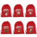 Christmas gift bag big red velvet candy gift packaging bag Christmas apple storage drawstring bag