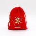 Christmas gift bag big red velvet candy gift packaging bag Christmas apple storage drawstring bag