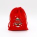 Christmas gift bag big red velvet candy gift packaging bag Christmas apple storage drawstring bag