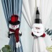 Christmas Curtains, Santa Claus Curtains, Snowman Curtains, Curtains, Decorative Gifts, Party Supplies