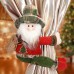 Christmas curtain buckle cartoon imitation linen doll decoration restaurant hotel decoration plush doll curtain hug