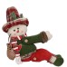 Christmas curtain buckle cartoon imitation linen doll decoration restaurant hotel decoration plush doll curtain hug