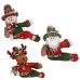 Christmas curtain buckle cartoon imitation linen doll decoration restaurant hotel decoration plush doll curtain hug