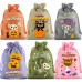 New Halloween Linen Drawstring Bag Drawstring Storage Bag Birthday Party Children Gift Bag Candy Bag