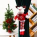 Christmas Decoration Knitted Fabric Long Leg Santa Claus Curtain Buckle Pendant