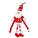 Christmas Decoration Knitted Fabric Long Leg Santa Claus Curtain Buckle Pendant