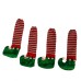 Christmas decorative items, striped elf table legs, chair legs, living table and chair protective covers