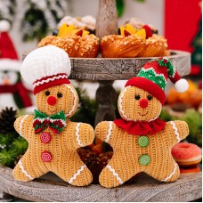 Christmas Decorations Creative Gingerbread Man Doll Pendant Yellow Doll Party Christmas Tree Pendant