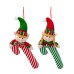 Christmas Decoration Elf Pendant Fabric Cane Pendant Simulation Candy Cane Elf Doll Pendant
