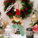 Christmas Decoration Elf Pendant Fabric Cane Pendant Simulation Candy Cane Elf Doll Pendant