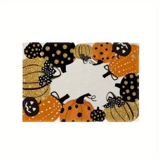 Halloween linen placemat kitchen restaurant decoration table mat Ghost Festival party table decoration insulation mat placemat Halloween linen placemat kitchen restaurant decoration table mat Ghost Festival party table decoration insulation mat placemat