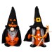 Halloween decoration with pumpkin broom, pointed hat, witch's home, Halloween faceless doll, dwarf ornament